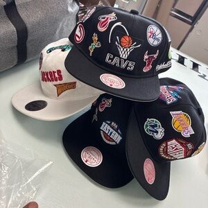NBA Western & Eastern Conference Team Logos Mitchell & Ness SnapBack Bundle 4